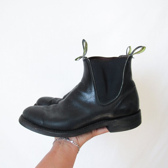 R.M. WILLIAMS Vintage 1980s Mens Black Genuine Leather Chelsea Boots Size Mens 8 main image 9
